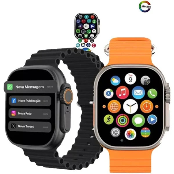 SmartWatch Serie 9 Ultra + Kit com 7 pulseiras de Brinde